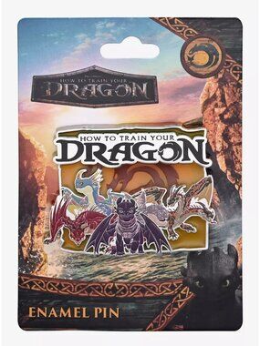 DreamWorks How To Train Your Dragon Pin Multi Dragon Enamel Pin New On Card